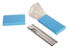 Lewi Glasschraper met stainless steel houder en 10 extra bladen