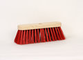Straatbezem 29 cm rood kunstvezel